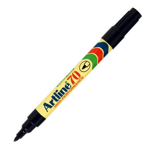 Artline 70 Permanent Marker EK70 1.5mm Black (Refillable)